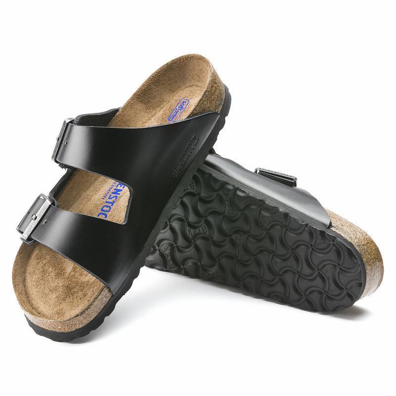 Arizona Birkenstock Soft Footbed Amalfi Kozene Damske Čierne | SK 37WNB